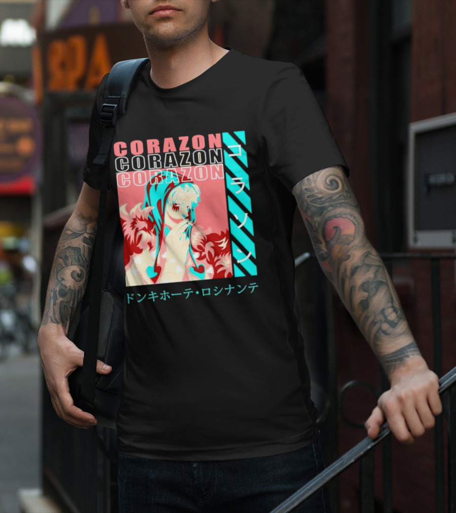 Corazon Donquixote Rosinante One Piece Manga Character T-Shirt