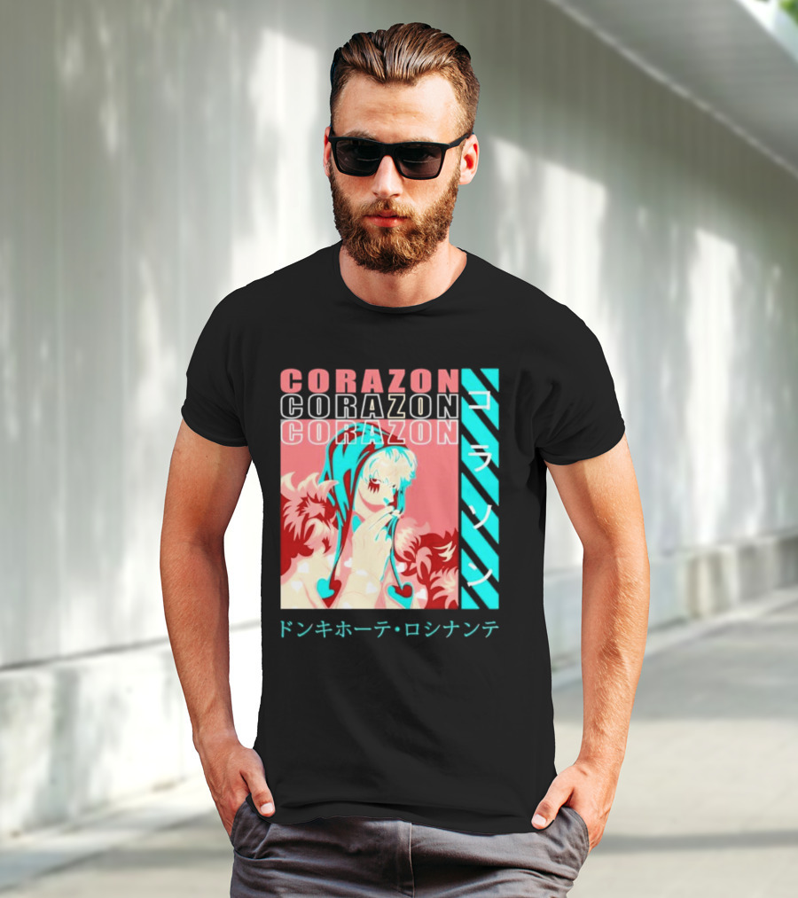 Corazon Donquixote Rosinante One Piece Manga Character T-Shirt