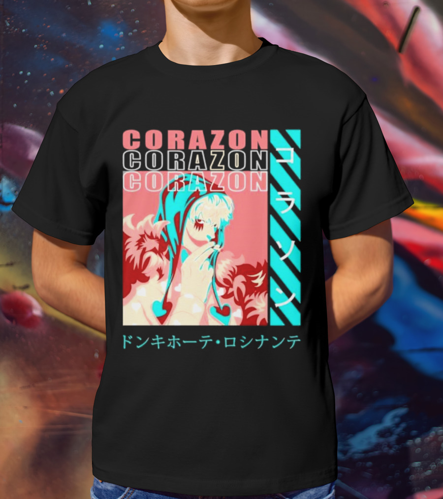 Corazon Donquixote Rosinante One Piece Manga Character T-Shirt