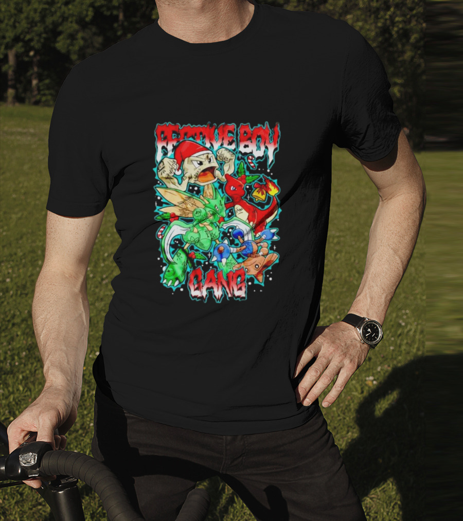 Festive Boy Gang Pokemon Holiday Mashup T-Shirt