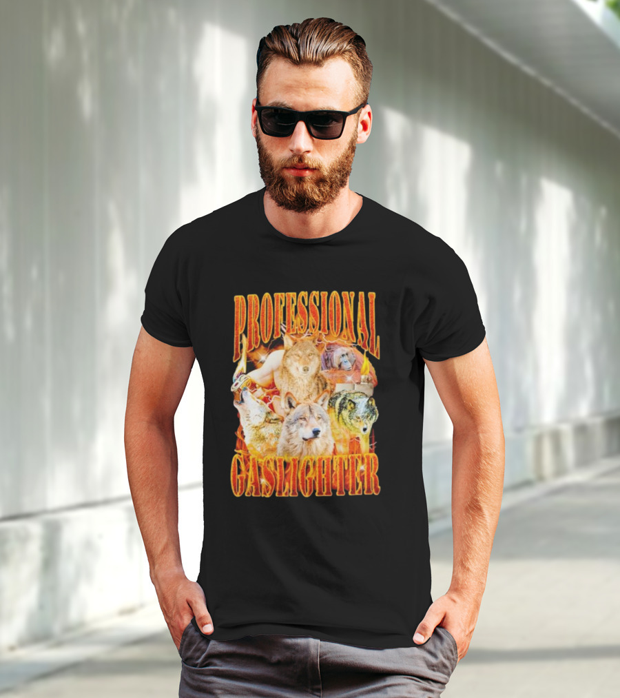 Professional Gaslighter Wolves Vintage T-Shirt