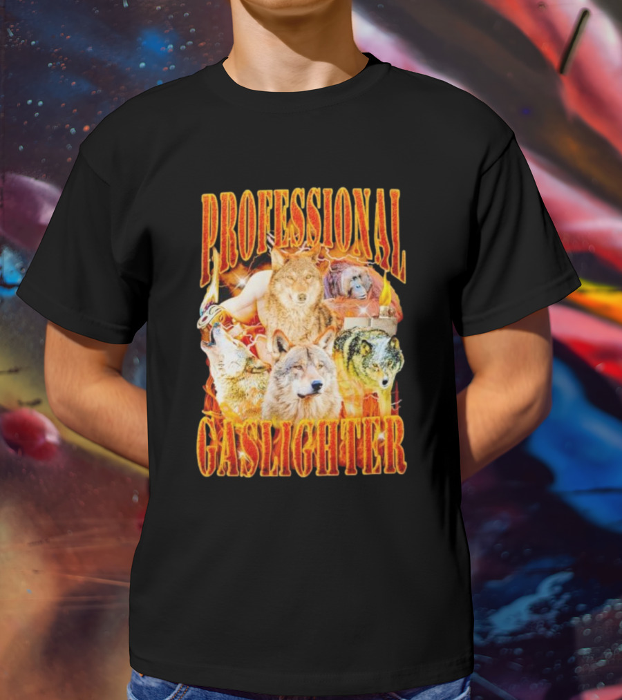 Professional Gaslighter Wolves Vintage T-Shirt