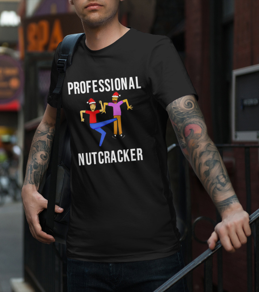 Professional Nutcracker Christmas Santa Hat Kick T-Shirt
