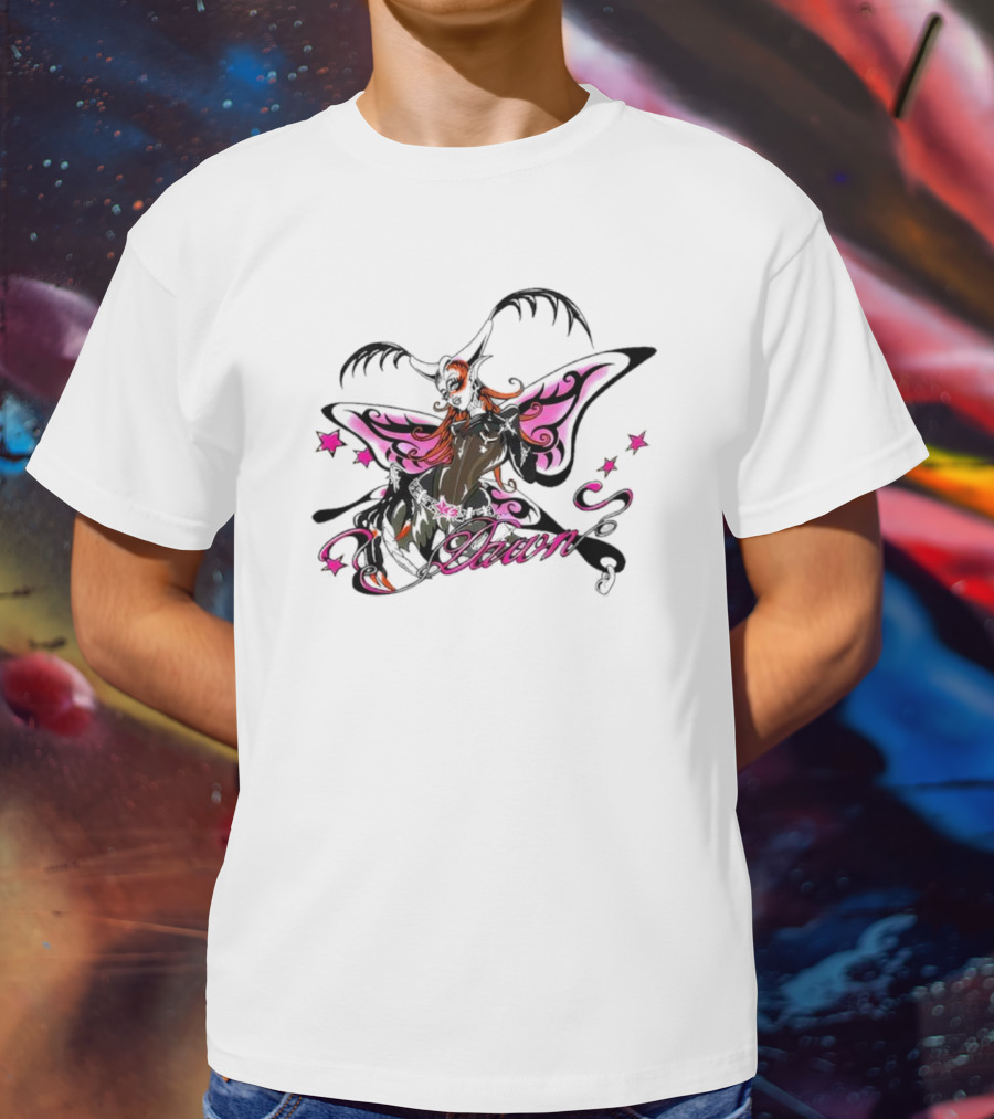Dawn Butterfly Pink Star Accents T-Shirt