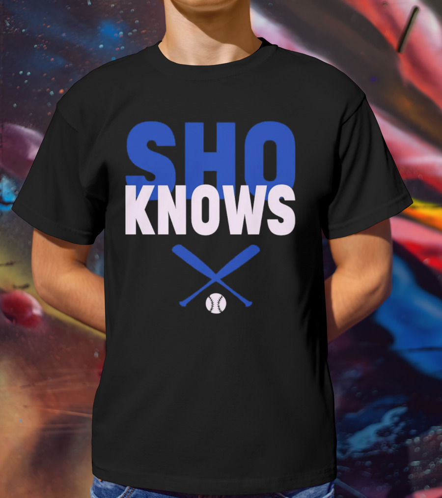 SHO KNOWS Shohei Ohtani Baseball Bat And Ball T-Shirt