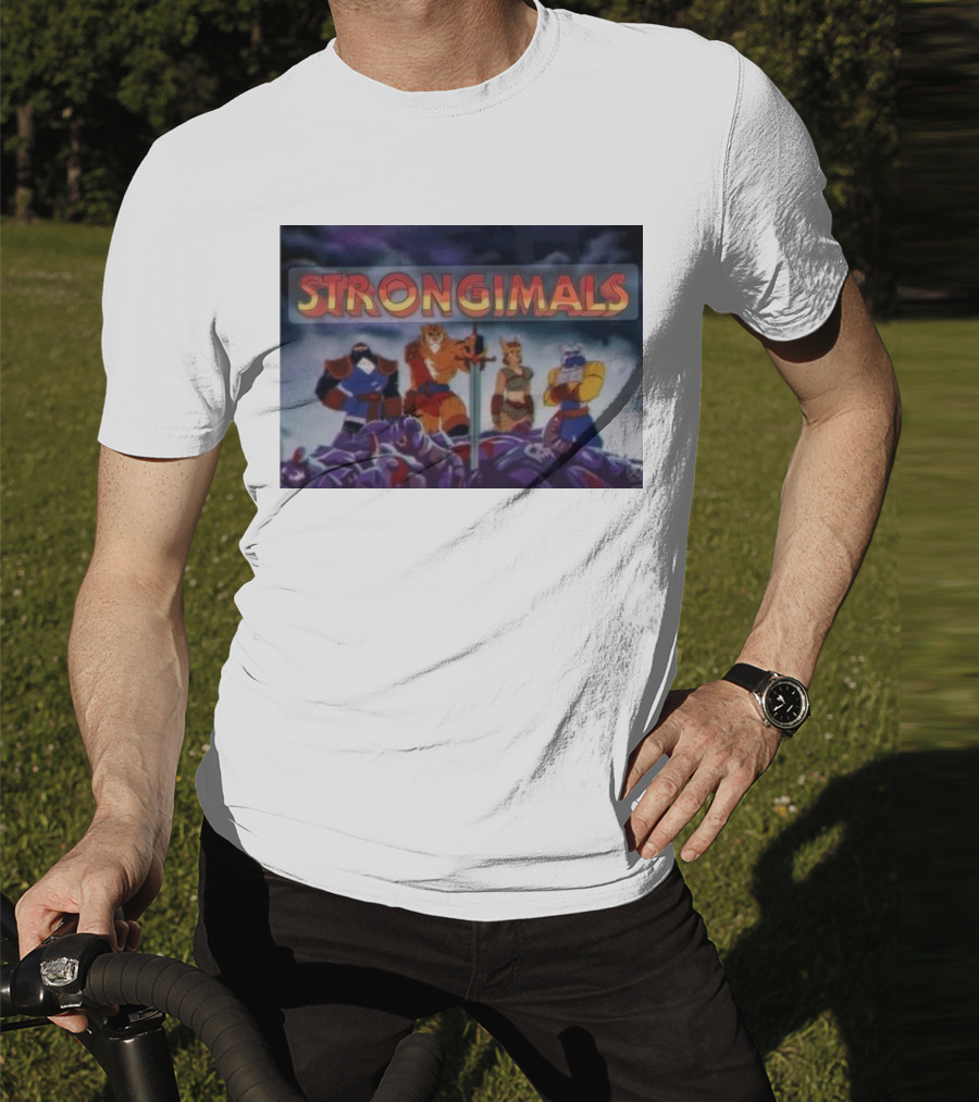 Strongimals Cartoon Warriors Assemble T-Shirt