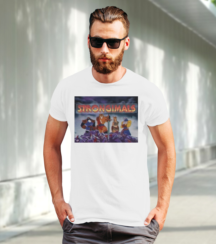 Strongimals Cartoon Warriors Assemble T-Shirt