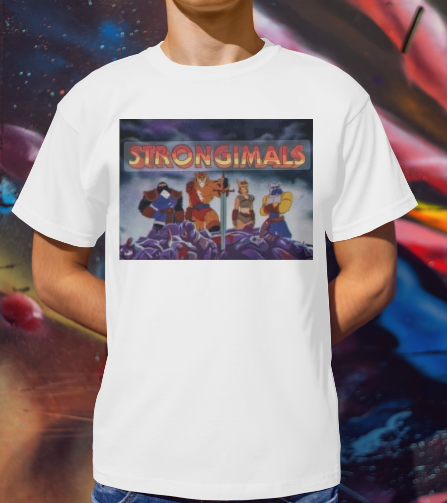 Strongimals Cartoon Warriors Assemble T-Shirt