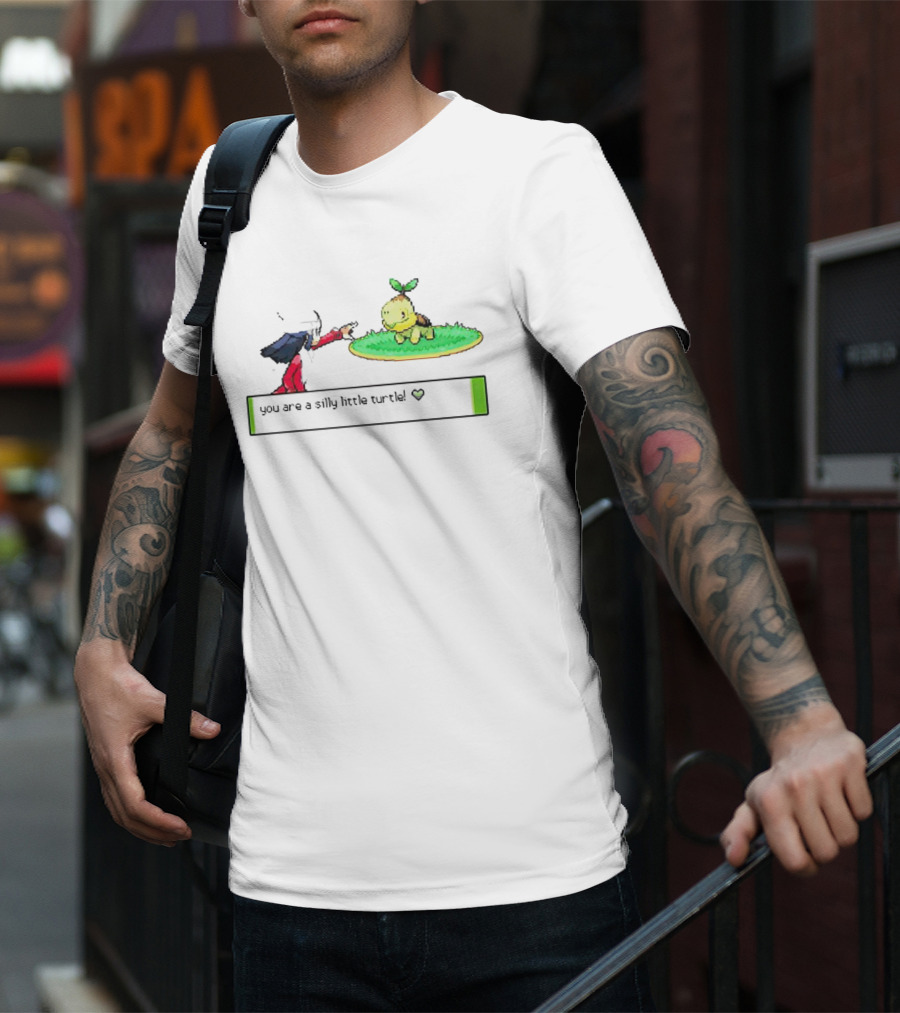 You Are A Silly Little Turtle Retro Pixel Art Showdown T-Shirt