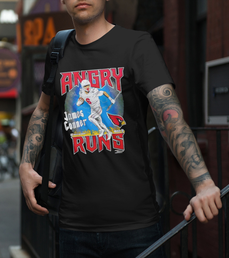 Angry Runs James Conner Arizona Cardinals NFL Kyle Brandt Good Morning Football T-Shirt