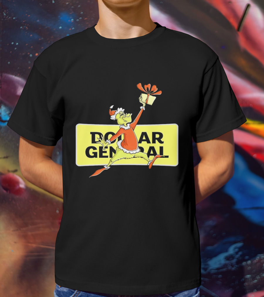 Grinch Christmas Dollar General Gift Iconic Holiday Scene T-Shirt