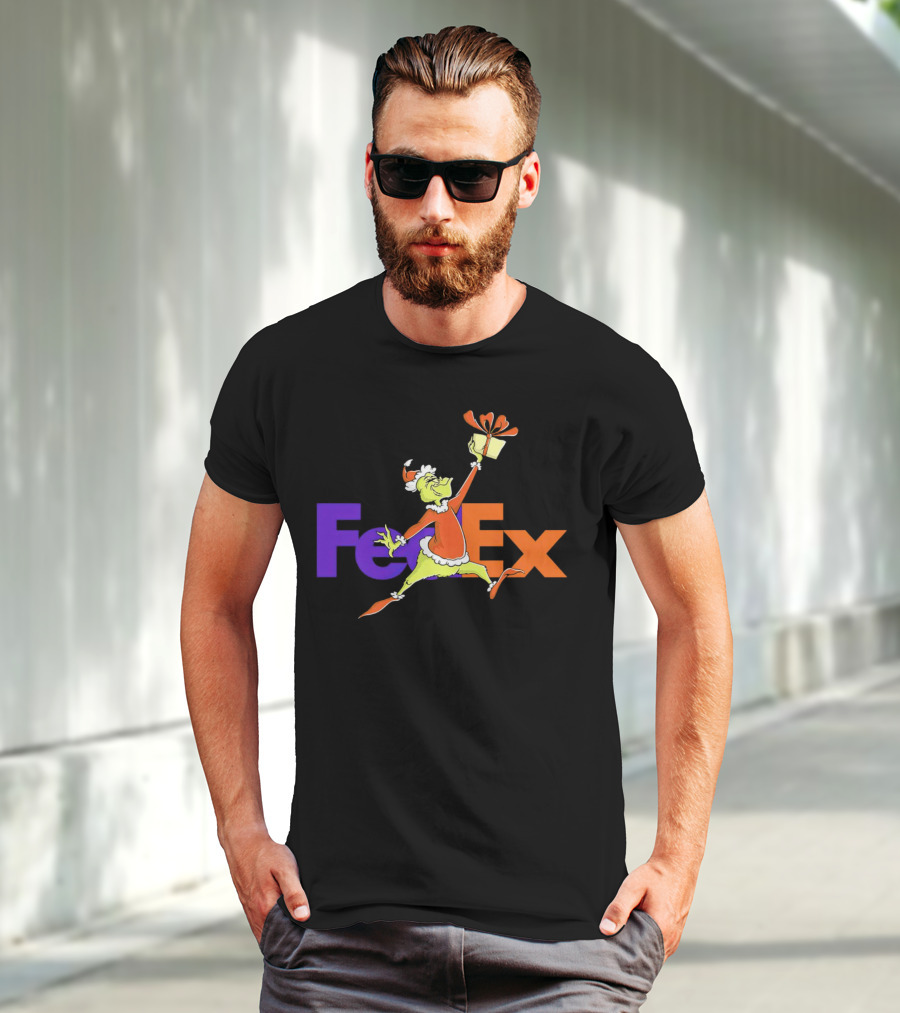 The Grinch Santa FedEx Gift T-Shirt