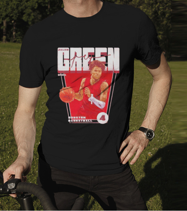 Jalen Green No. 4 Houston Basketball NBA Red Premiere T-Shirt