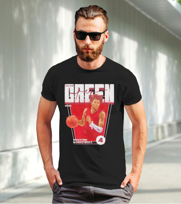 Jalen Green No. 4 Houston Basketball NBA Red Premiere T-Shirt