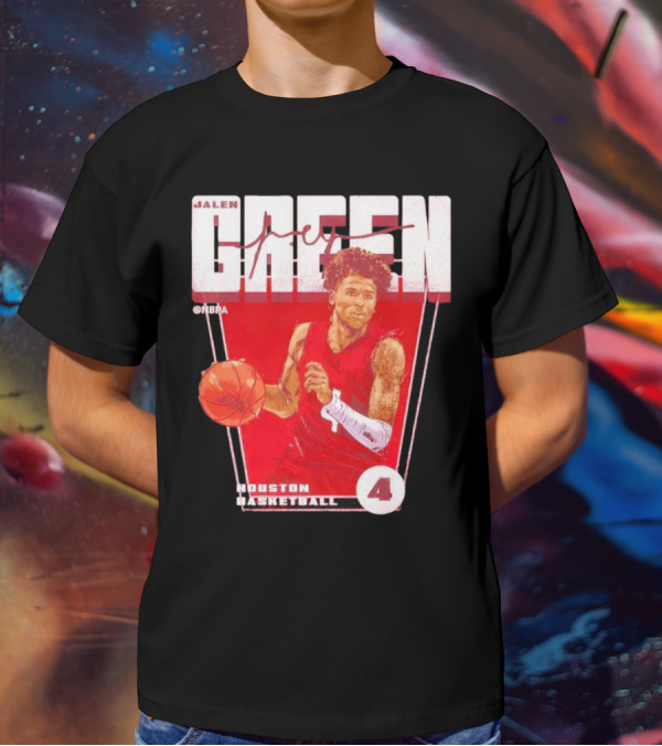 Jalen Green No. 4 Houston Basketball NBA Red Premiere T-Shirt