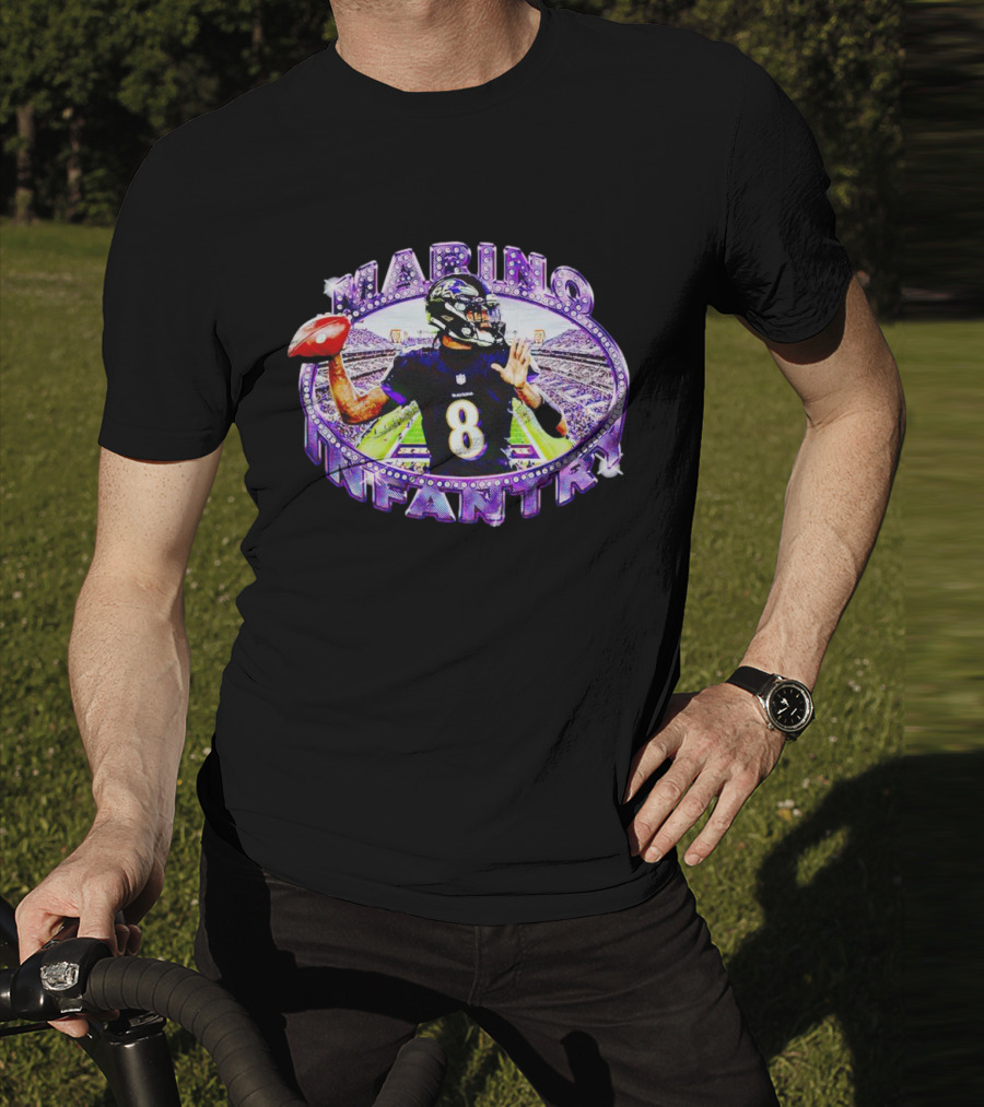 Marino Infantry Lamar Jackson Baltimore Ravens Football T-Shirt