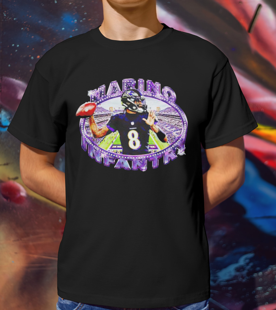 Marino Infantry Lamar Jackson Baltimore Ravens Football T-Shirt