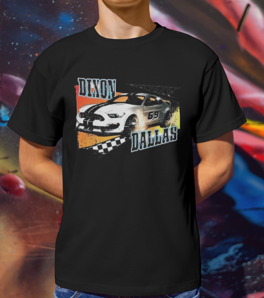 Dixon Dallas 69 Mustang Racing Car T-Shirt