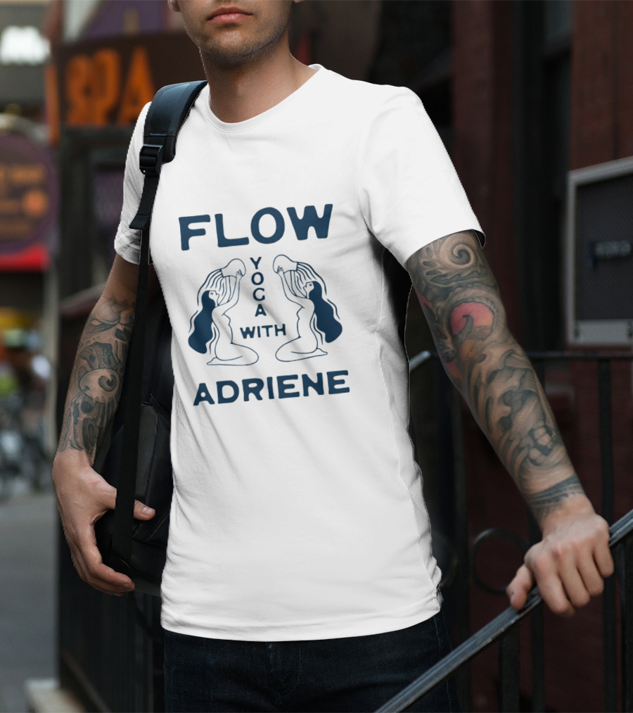 Flow Yoga With Adriene Silhouette Meditation Pose Reflection T-Shirt