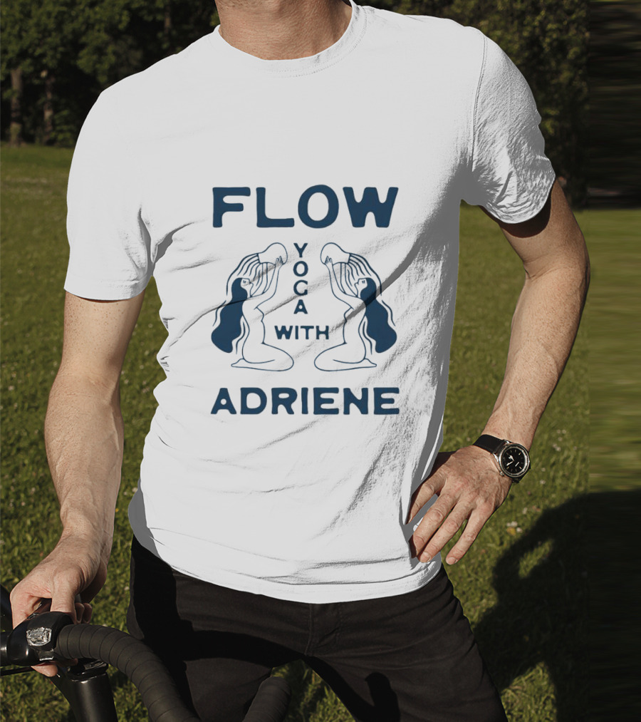 Flow Yoga With Adriene Silhouette Meditation Pose Reflection T-Shirt