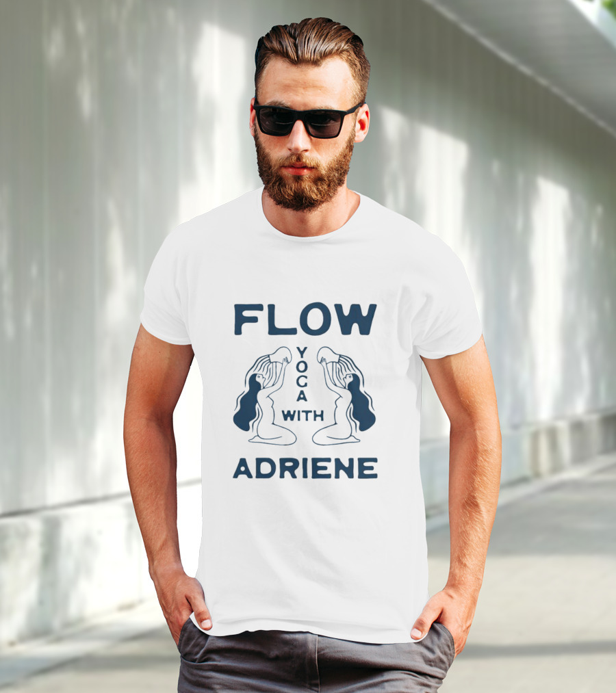 Flow Yoga With Adriene Silhouette Meditation Pose Reflection T-Shirt