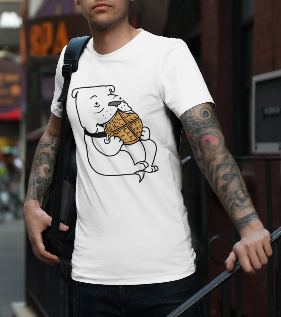 Georgia Waffle Dog Eating Breakfast Snack T-Shirt