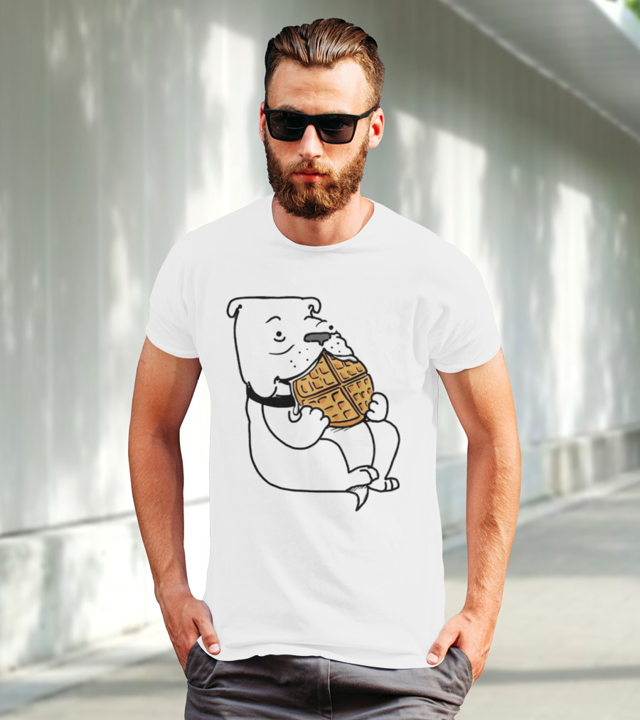 Georgia Waffle Dog Eating Breakfast Snack T-Shirt