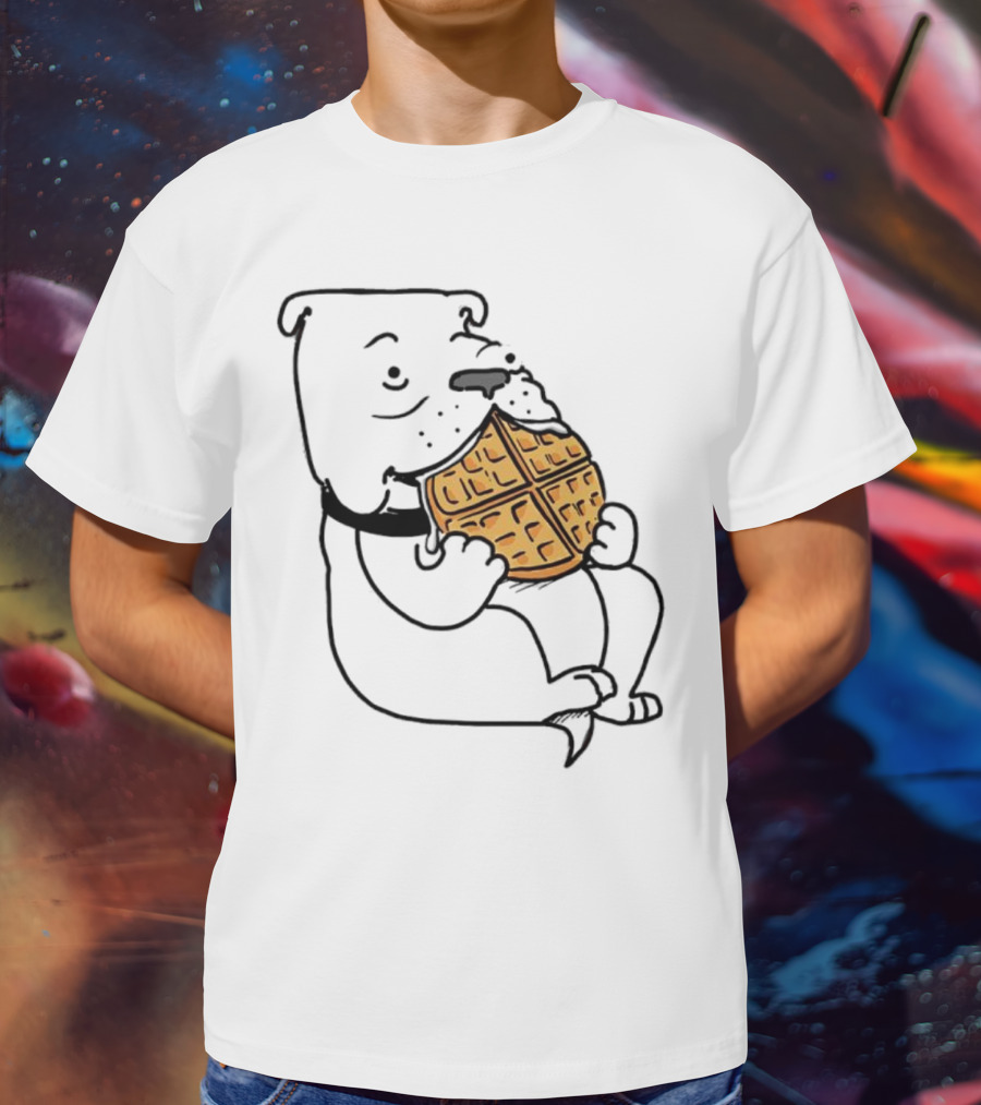 Georgia Waffle Dog Eating Breakfast Snack T-Shirt