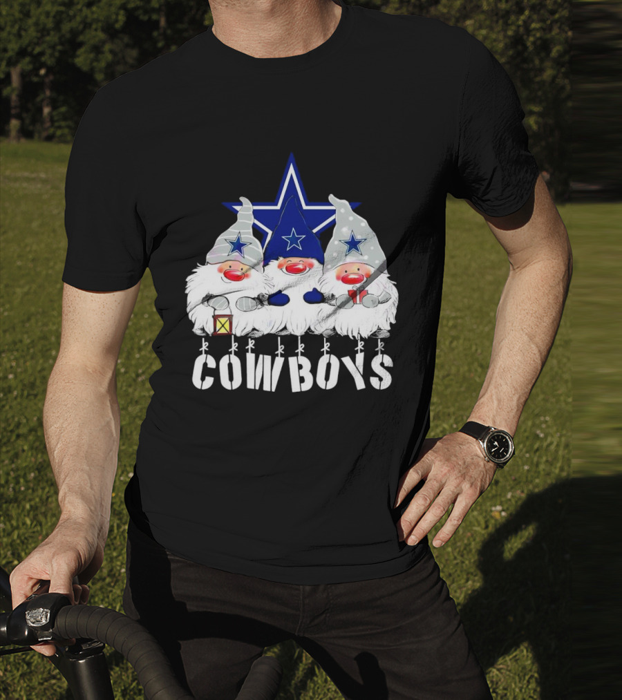 Gnomies Cowboys Christmas Star T-Shirt