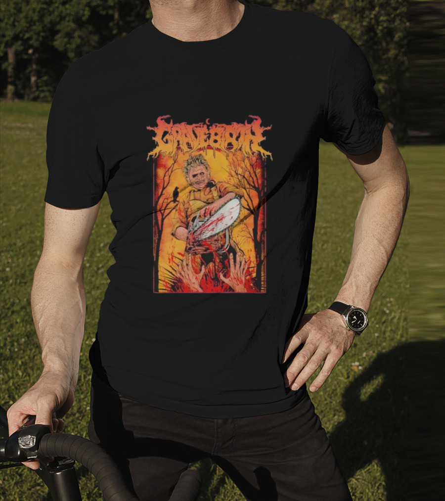 Gravebirth Chainsaw Leatherface Horror Scene T-Shirt