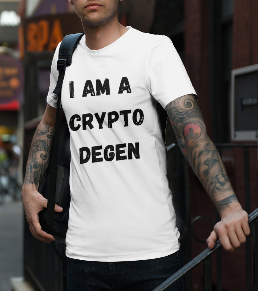 I Am A Crypto Degen Blockchain Enthusiast T-Shirt