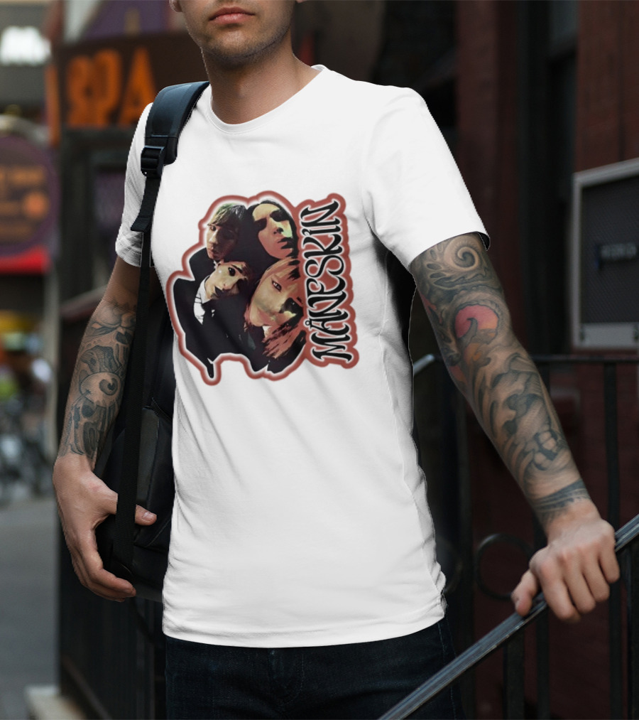 Maneskin Band Fisheye Style Group T-Shirt