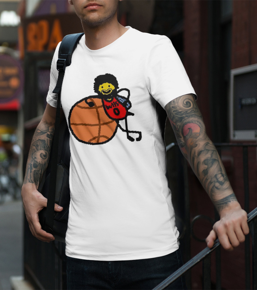Co-Bee Chicago Bulls NBA Paint Cartoon Basketball Character T-Shirt