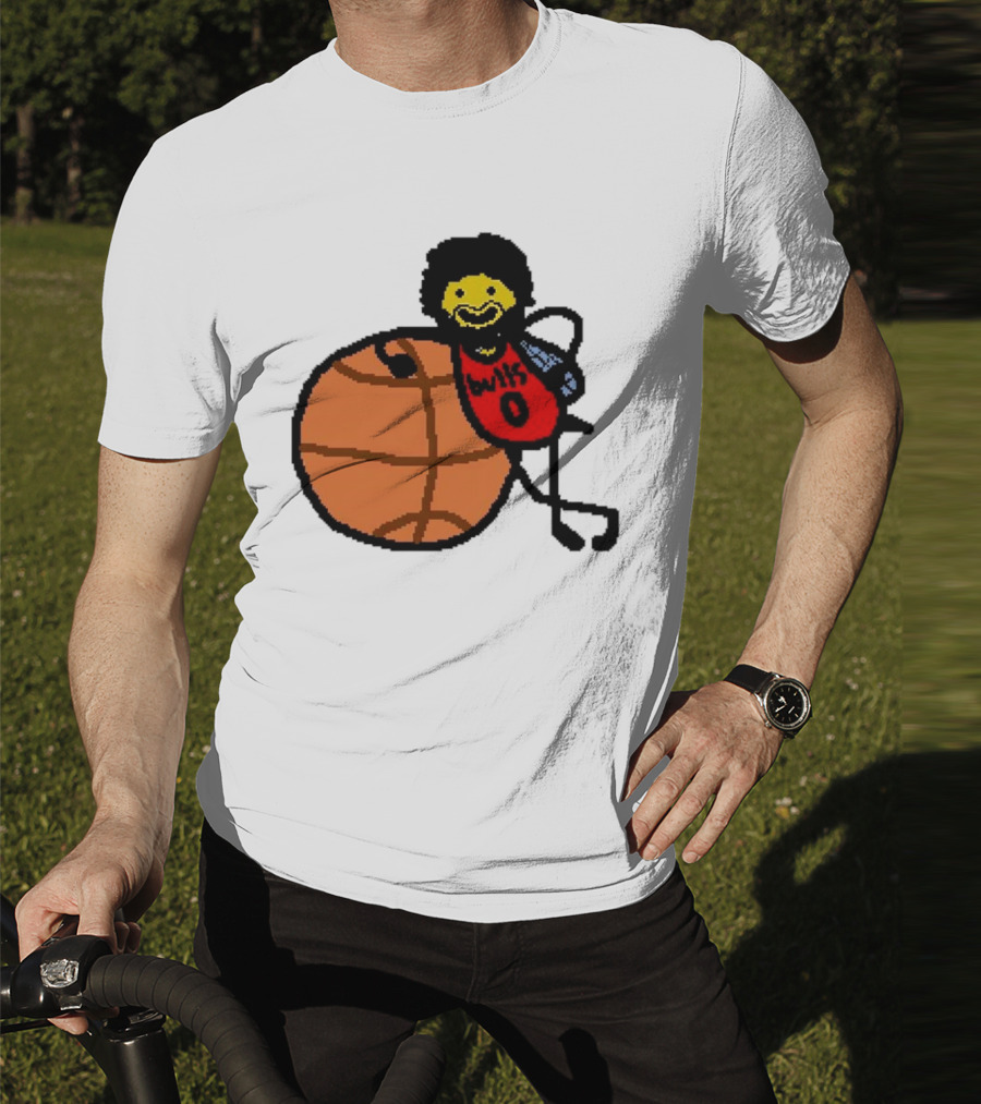 Co-Bee Chicago Bulls NBA Paint Cartoon Basketball Character T-Shirt