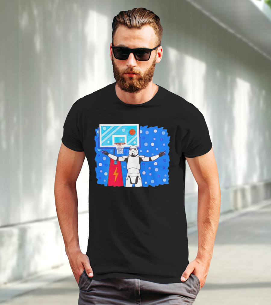 Stormtrooper Basketball No Look Shot T-Shirt