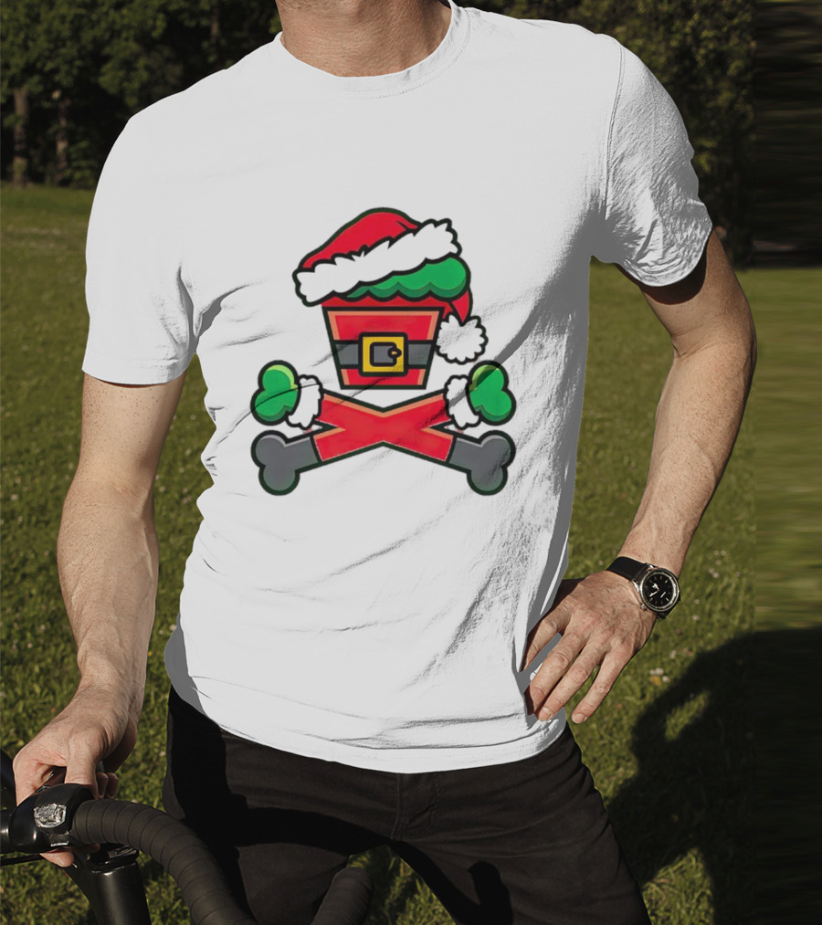 Johnny Cupcakes Jc Vault Grouchy Crossbones Christmas Santa Hat T-Shirt
