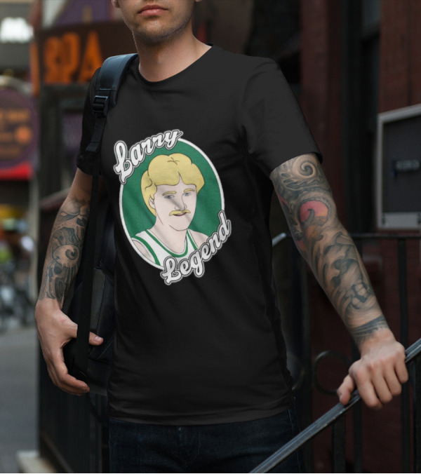 Larry Bird Legend Retro Illustration Basketball T-Shirt