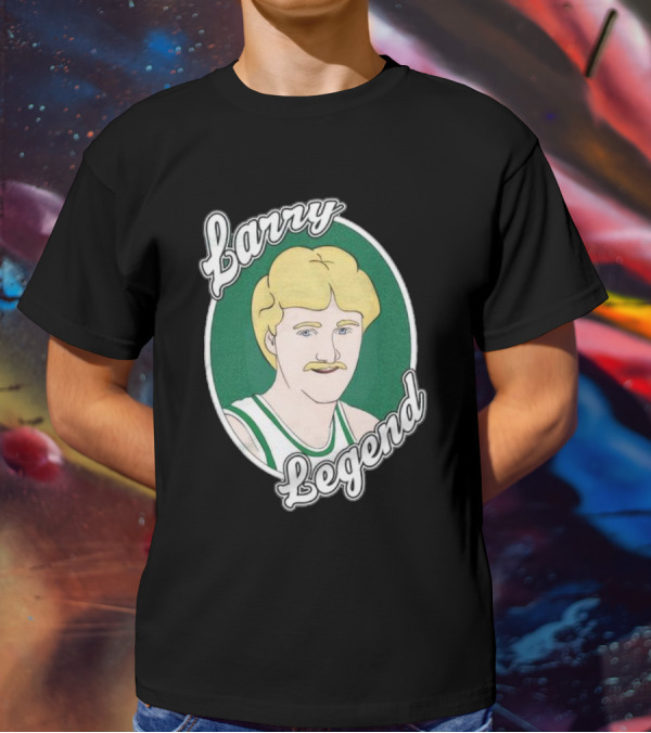Larry Bird Legend Retro Illustration Basketball T-Shirt
