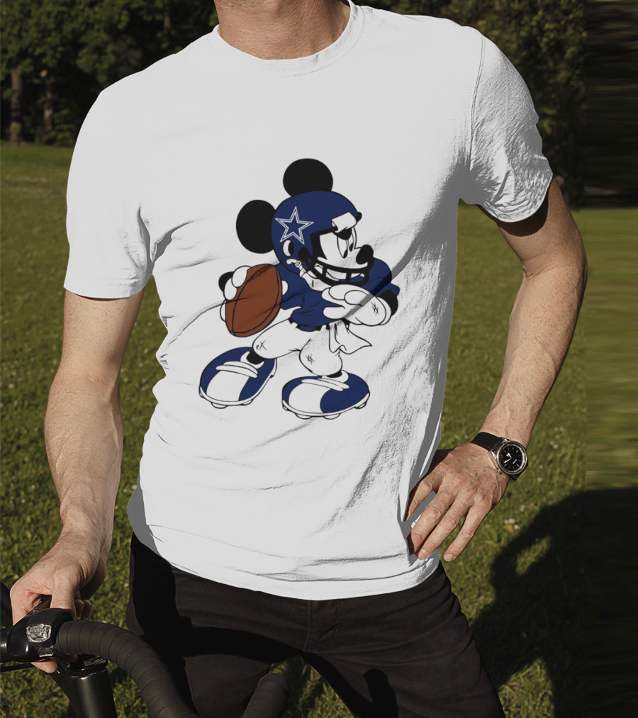 Mickey Mouse Dallas Cowboys Football Quarterback T-Shirt