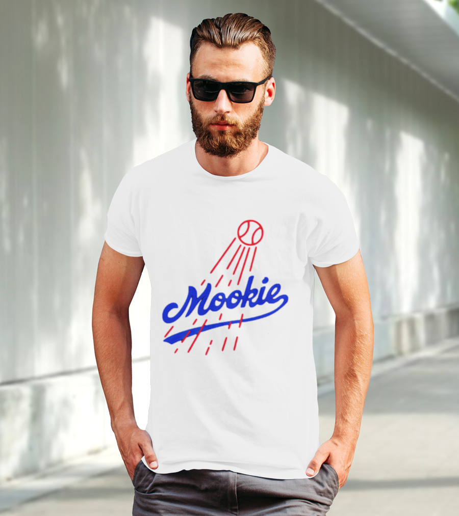 Mookie Signature Red Baseball Design Los Angeles Dodgers T-Shirt