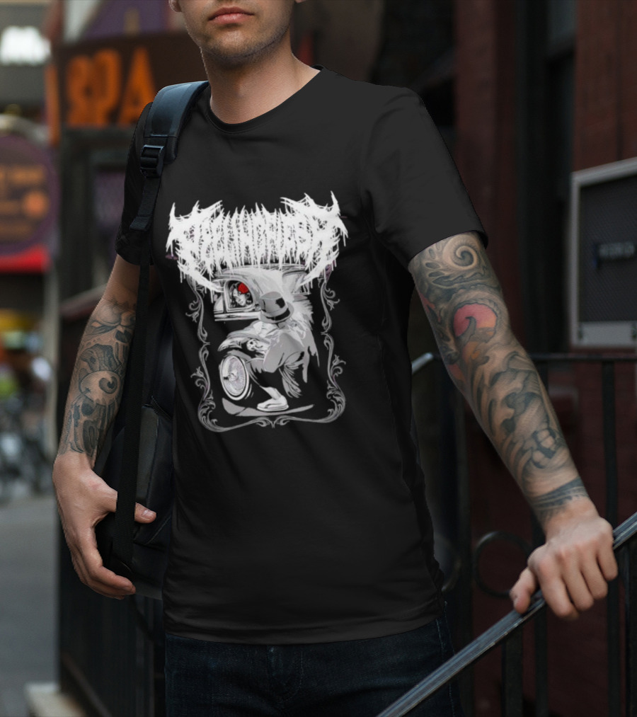 LOWRIDER PEELING FLESH SKULL CLASSIC CAR VIBRANT T-Shirt