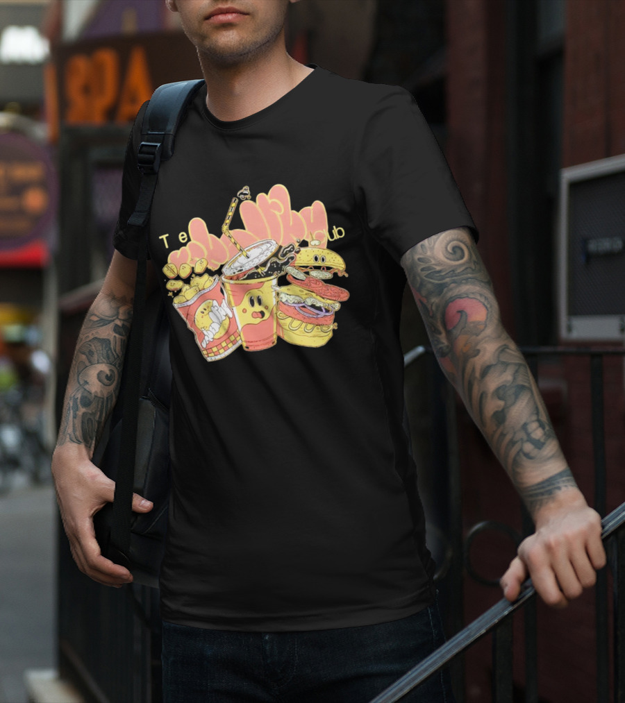 Unhealthy Club Fast Food Teξins Club Mascots T-Shirt