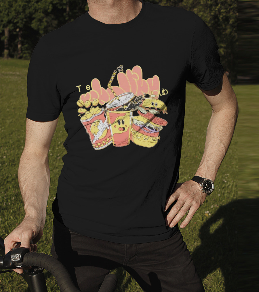 Unhealthy Club Fast Food Teξins Club Mascots T-Shirt