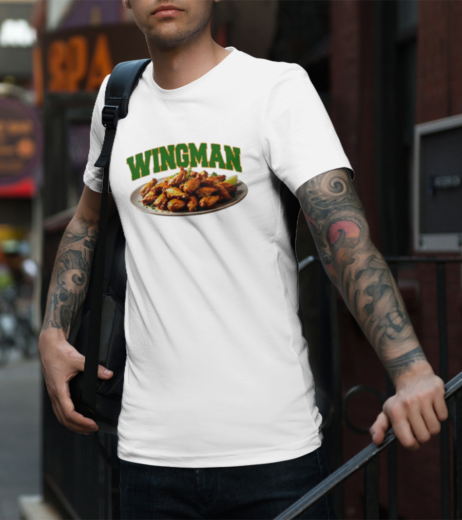 Wingman Chicken Wings Plate T-Shirt