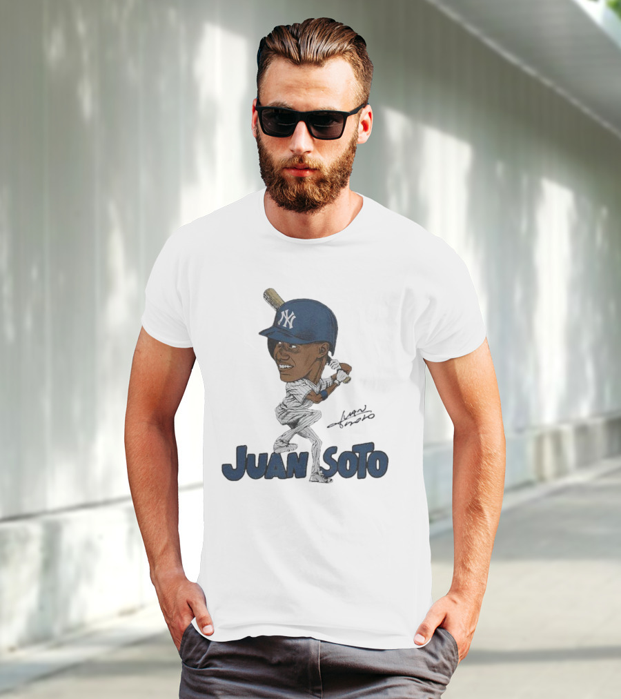 Yankees Juan Soto Baseball Caricature Signature T-Shirt