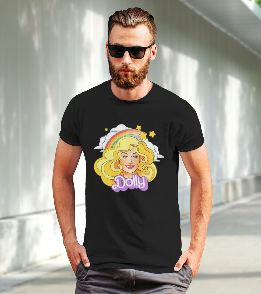 Dolly Rainbow Stars Iconic Doll T-Shirt