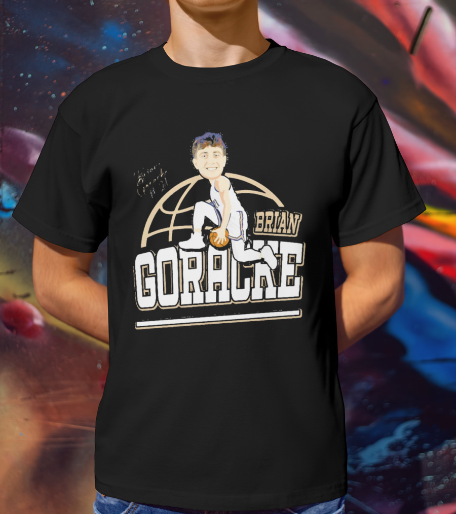 Brian Goracke Cartoon Signature Basketball T-Shirt