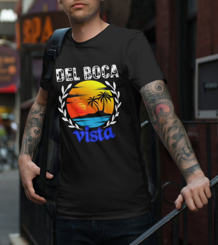 Del Boca Vista Palm Sunset T-Shirt