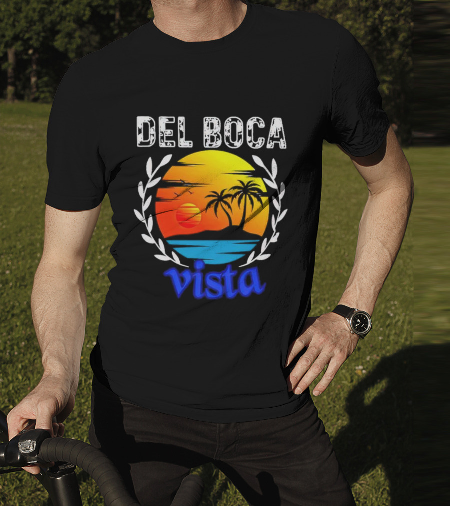 Del Boca Vista Palm Sunset T-Shirt