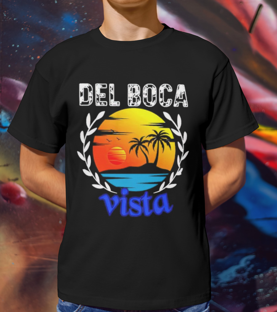 Del Boca Vista Palm Sunset T-Shirt